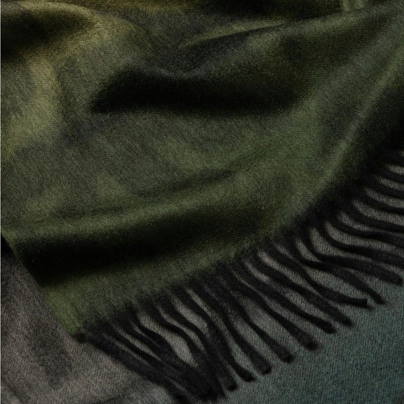 Begg & Co Ombre Camouflage Cashmere Scarf - Picture 4 of 7